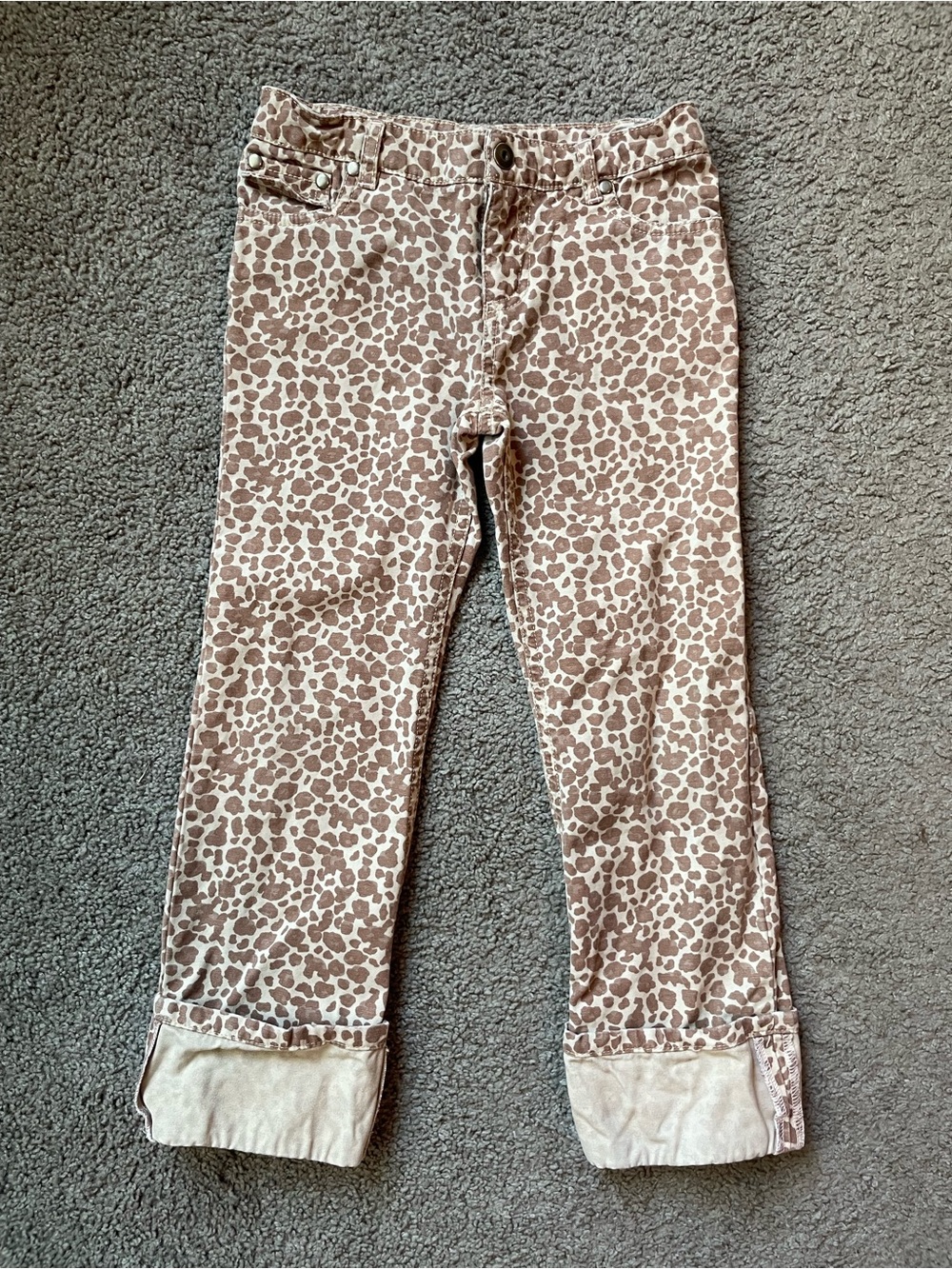 greendog Tan Giraffe Print Kids Pants